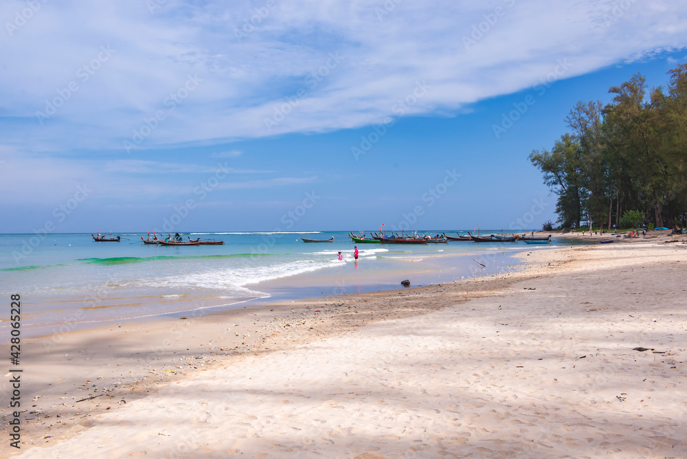 Scenic Seascape View of Nai Yang Beach near Phuket International Airport, Phuket, Thailand Scenic Seascape View of Nai Yang Beach near Phuket International Airport, Phuket, Thailand