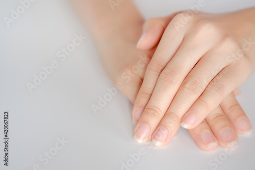 Close-Up fingernail of women, Concept of health care of the fingernail Fototapet
