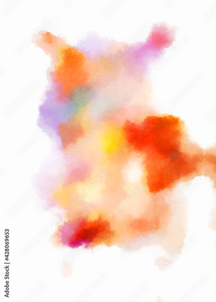 Obraz premium Watercolor painted background. Abstract Illustration wallpaper. Brush stroked painting. 2D Illustration.