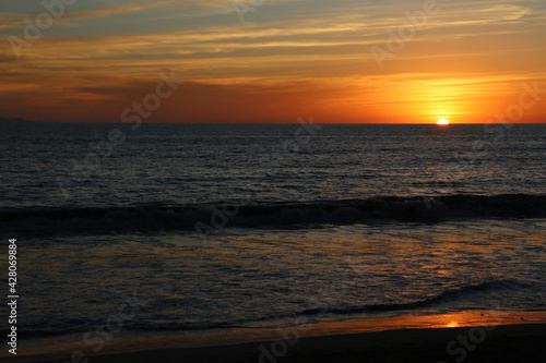 Atardecer en la playa de Bucerías, México