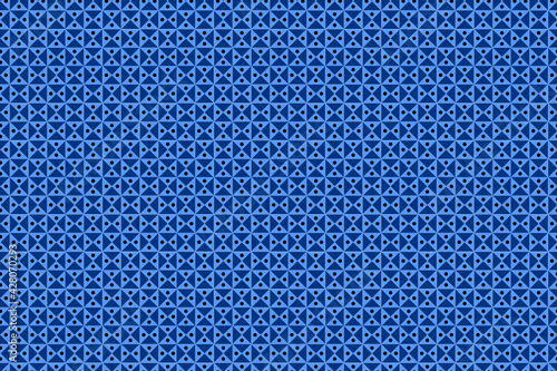 Patrón de triángulos en dos tonos de azul alternados formando un entramado simétrico
