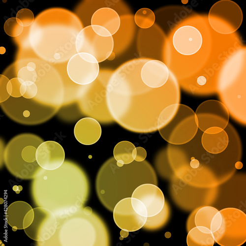 Bokeh abstract art illustration bubbles