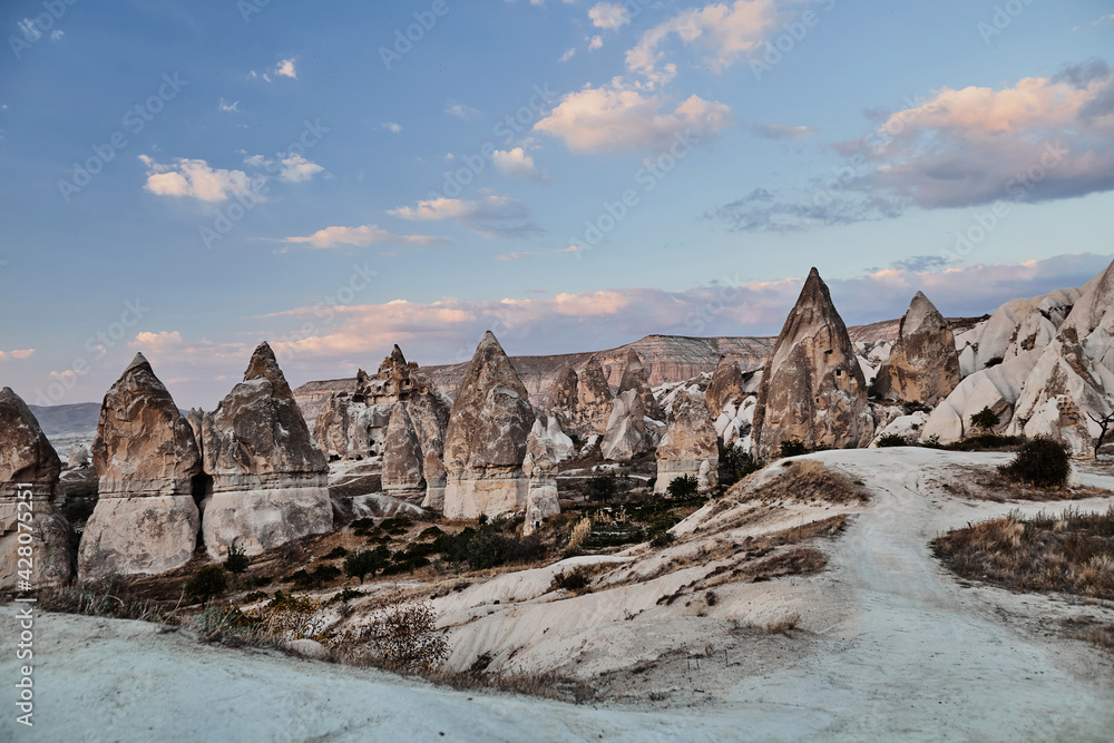 Love valley in Goreme village, Turkey Cappadocia.