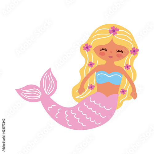 cute mermaid pink tail
