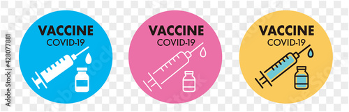 Medicine vaccine sign. Medical syringe icon. set vaccination vaccinated
