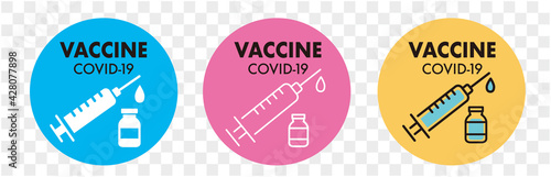 Medicine vaccine sign. Medical syringe icon. set vaccination vaccinated
