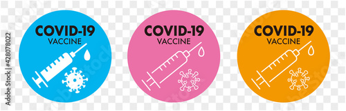 Medicine vaccine sign. Medical syringe icon. set vaccination vaccinated