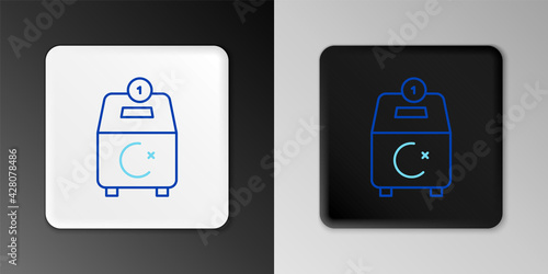 Line Donate or pay your zakat as muslim obligatory icon isolated on grey background. Muslim charity or alms in ramadan kareem before eid al-fir. Colorful outline concept. Vector