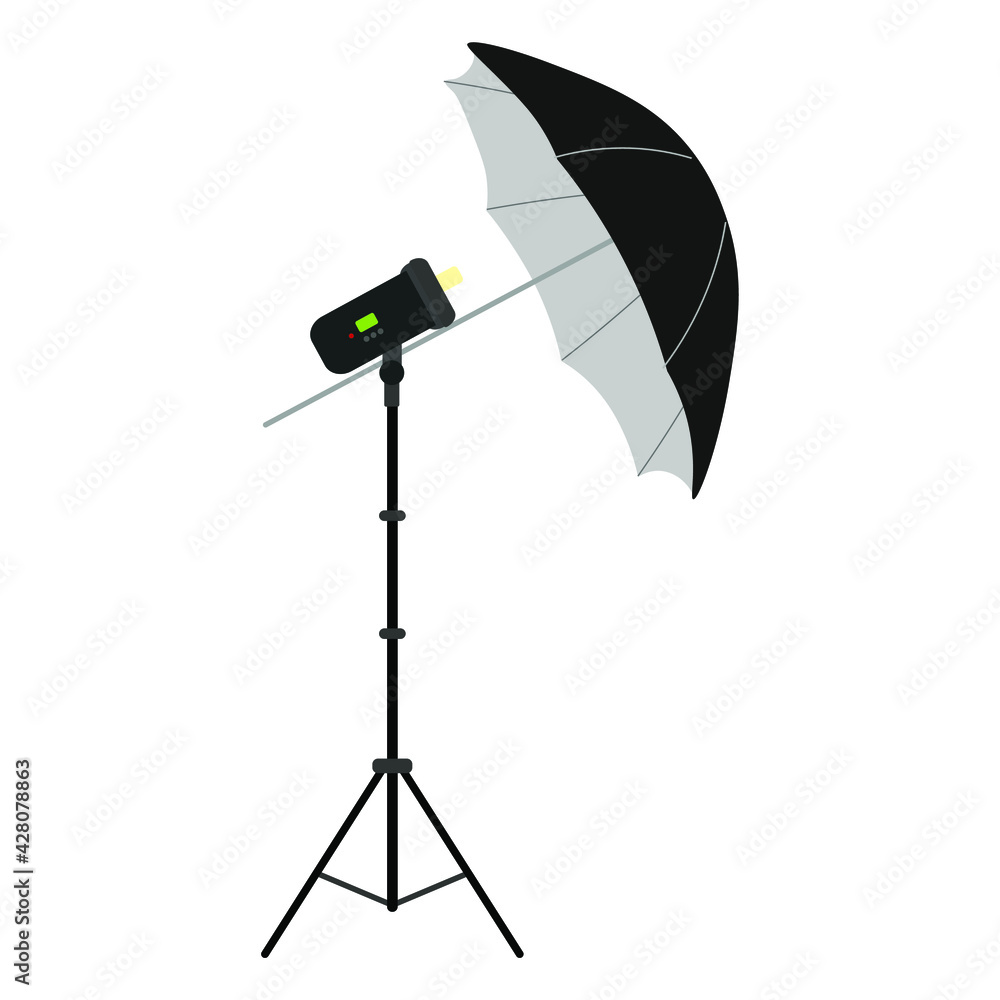 photography flash icon vector on white background