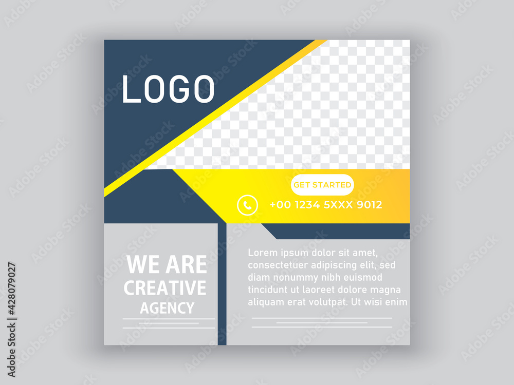 Set of editable square banner template. social media design. Set of editable square banner template. social media design.