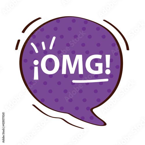text balloon omg
