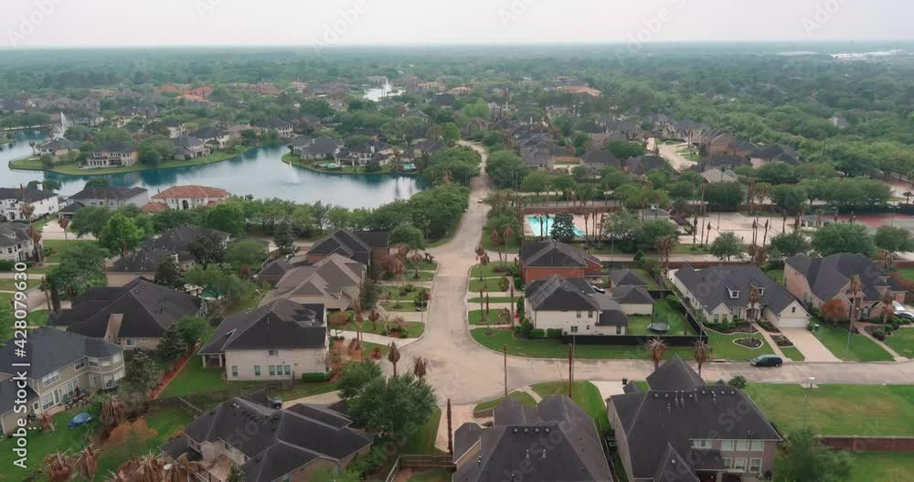 Aerial view of affluent homes in Houston, Texas Aerial view of affluent homes in Houston, Texas