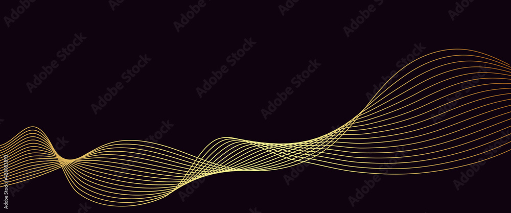 Background for website, first screen, landing page, social media and other ideas. Black and gold colors. Illustration.