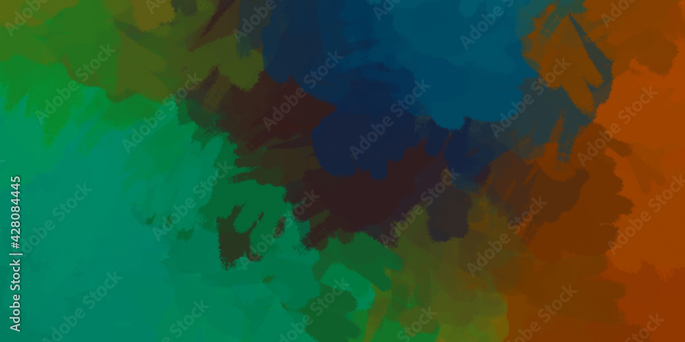 Creative abstract painting. Background with artistic brush strokes. Colorful and vibrant illustration. Painted art.