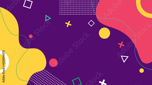 Colorful geometric shapes modern background