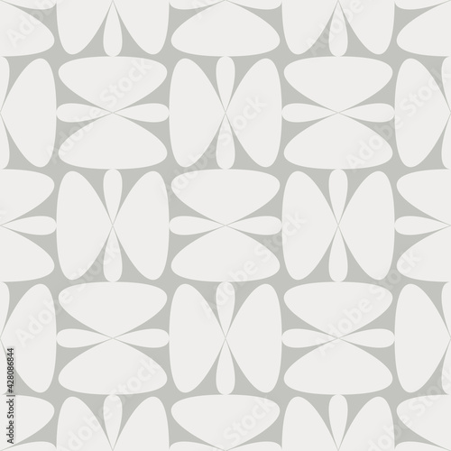 Seamless gray pattern consisting of conditionally plant elements.