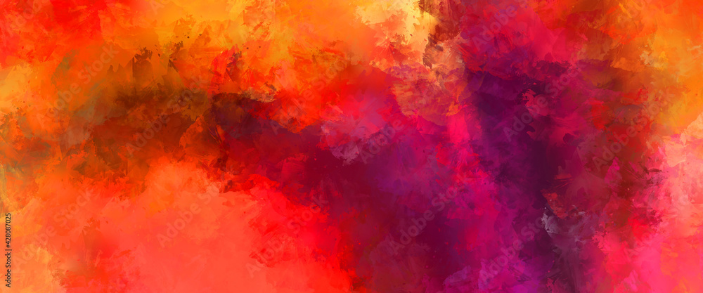 Fototapeta premium Modern art. Brushed Painted Abstract Background. Brush stroked painting. Strokes of paint. 2D Illustration.