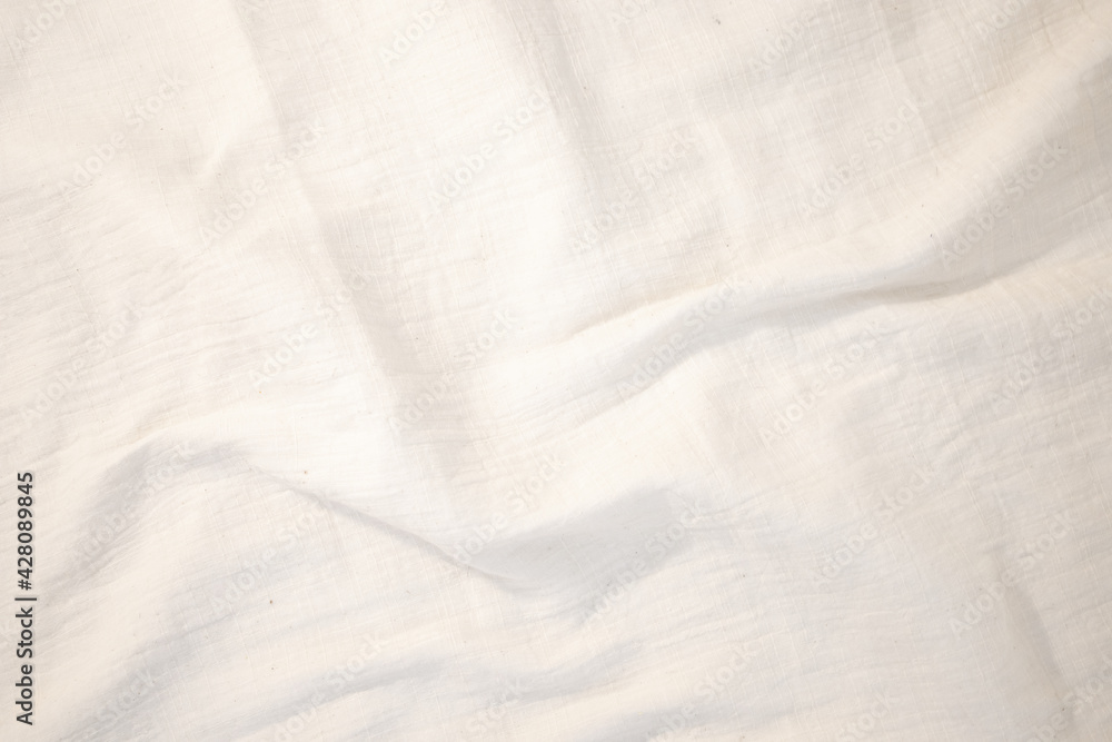 Fabric backdrop White linen canvas crumpled natural cotton fabric Natural handmade linen top view background Organic Eco textiles White Fabric texture Fabric backdrop White linen canvas crumpled natural cotton fabric Natural handmade linen top view background Organic Eco textiles White Fabric texture