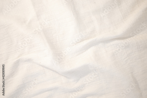 Wallpaper Mural Fabric backdrop White linen canvas crumpled natural cotton fabric Natural handmade linen top view background Organic Eco textiles White Fabric texture Torontodigital.ca