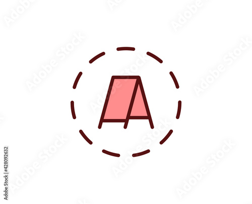 Color line icon on white background. Premium symbol for web design or mobile app. 