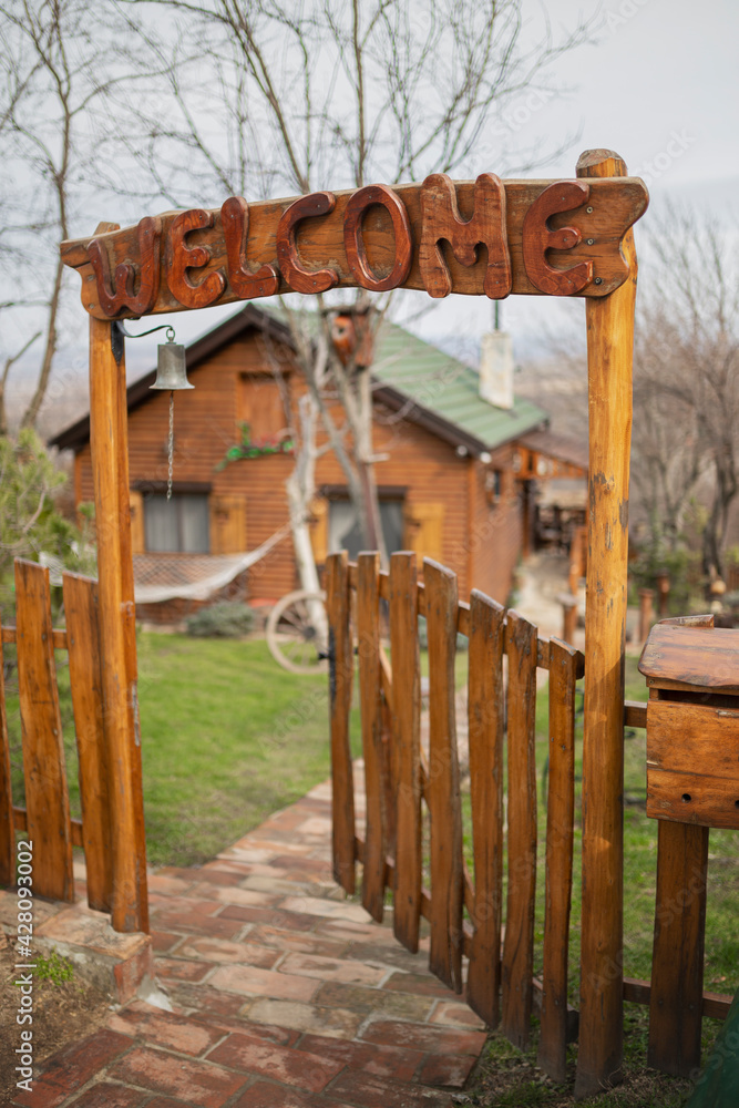 Entrance of a rustic house Entrance of a rustic house