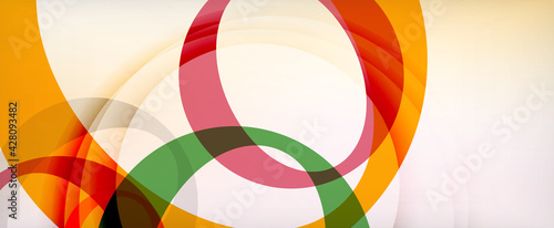 Ring geometric shapes, o letter repetition wallpaper. Abstract background for business or technology presentations, internet posters or web brochure covers