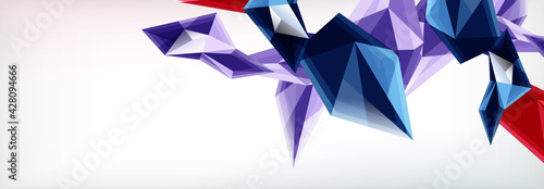 Vector 3d triangles and pyramids abstract background for business or technology presentations, internet posters or web brochure covers