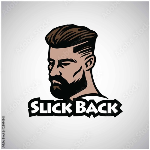 Barber Shop Vintage Cool Logo Design, Labels, Banner, Emblems. Vector Illustration 