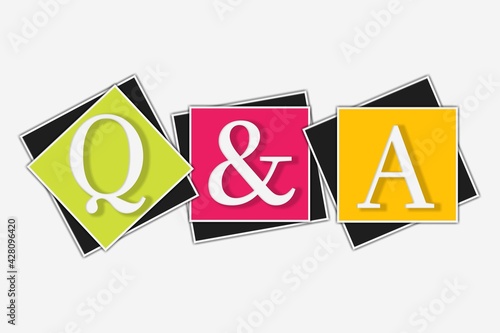 illustration of q and a background