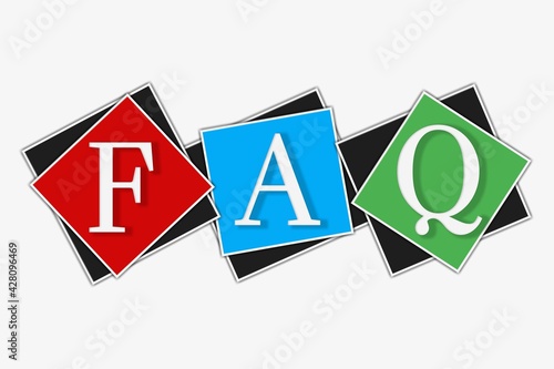 3d render of faq symbol made of many spheres