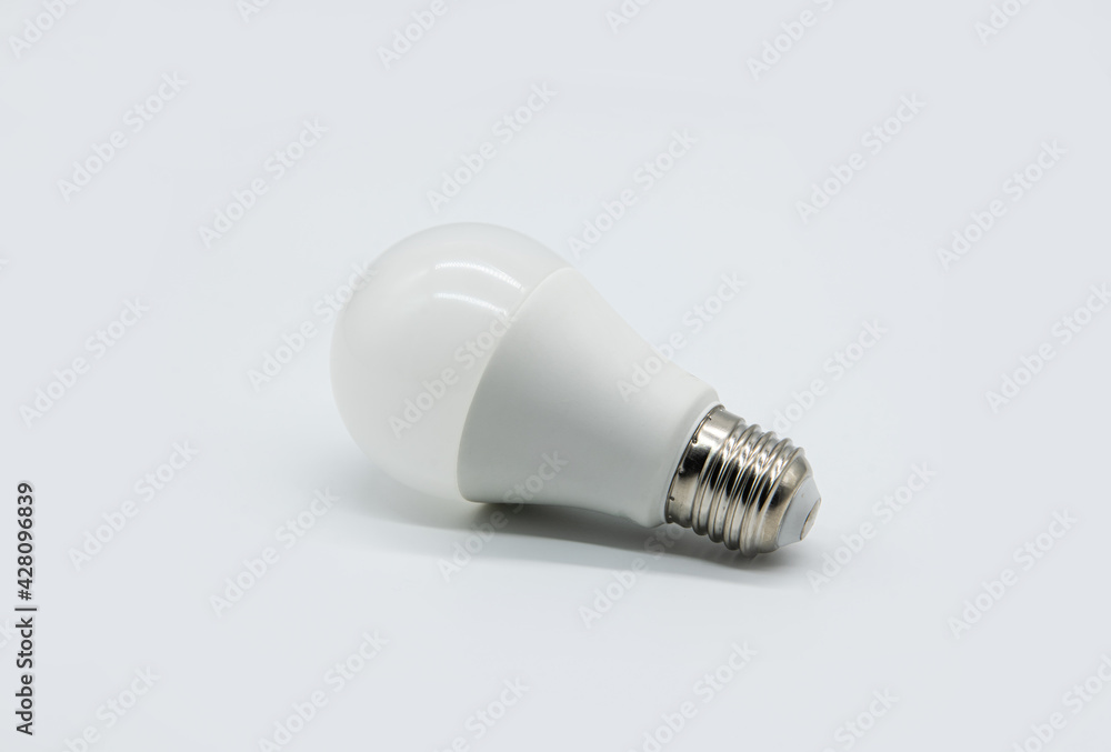 Energy save led lamp on white background isolated economy Energy save led lamp on white background isolated economy