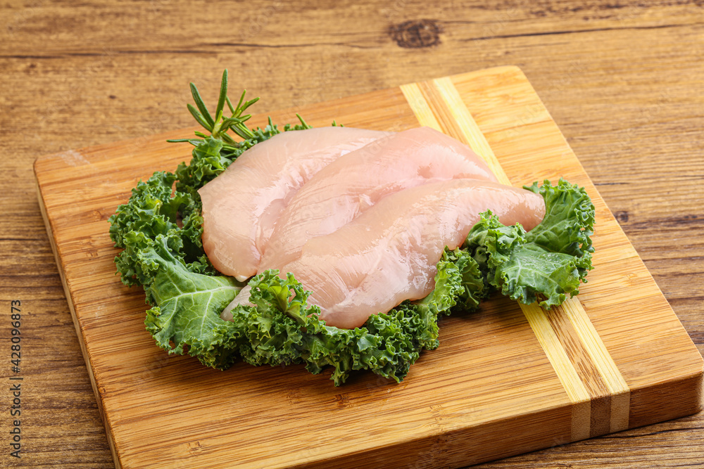 Raw small chicken fillet for cooking Raw small chicken fillet for cooking