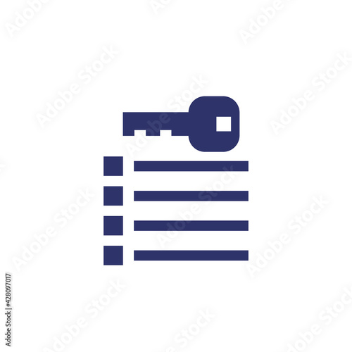 key takeaway icon on white, vector
