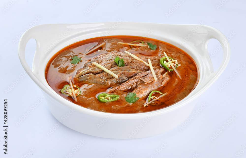Nihari or Nehari, A Traditional & Special Food, prepared with cow or buffalo meat, spices and cook on low heat Nihari or Nehari, A Traditional & Special Food, prepared with cow or buffalo meat, spices and cook on low heat