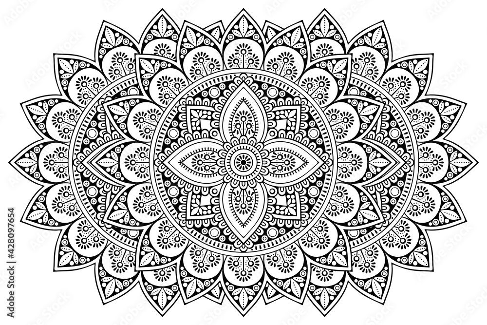 Vector indian Mandala ethnic design Vector indian Mandala ethnic design