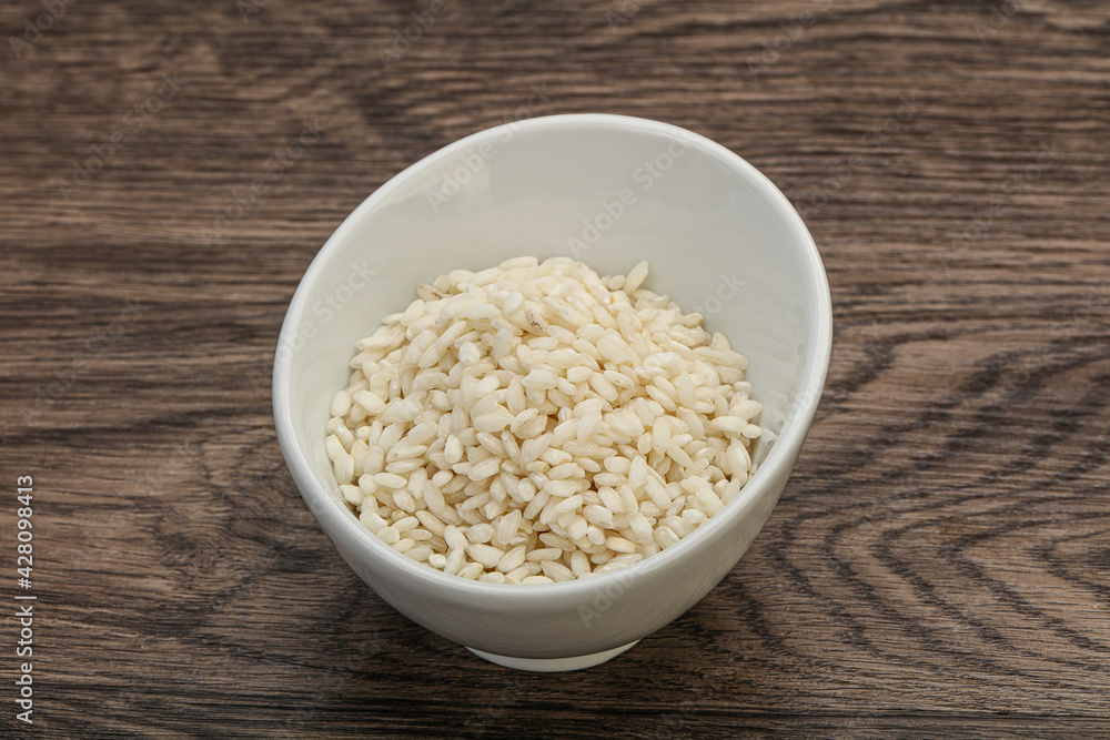 Raw arborio rice for Risotto