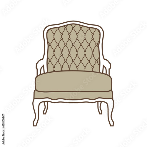 Vintage armchair vector