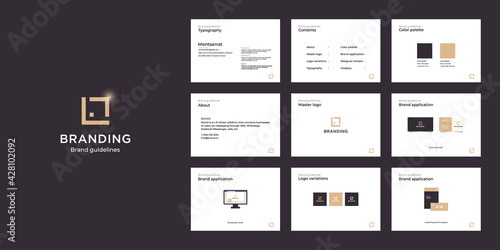 Minimalist luxury brand guide template
