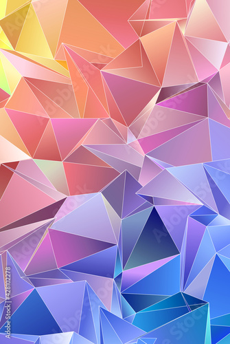 Abstract Low-Poly background. triangulated texture. Design 3d. Polygonal geometrical pattern. Triangular modern style © hary_cz