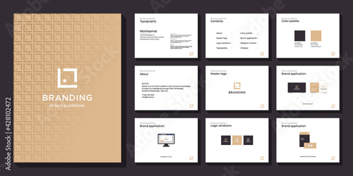 Minimalist luxury brand guide template
