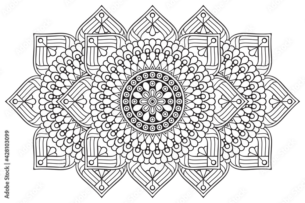 Fototapeta premium Vector indian Mandala ethnic design