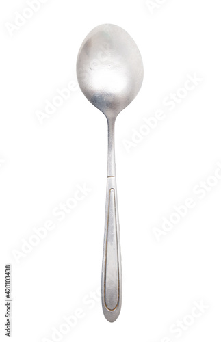 The spoon is isolated on a white background.