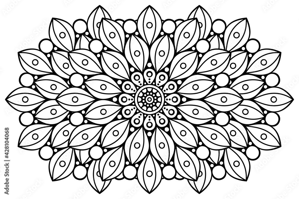 Vector indian Mandala ethnic design Vector indian Mandala ethnic design