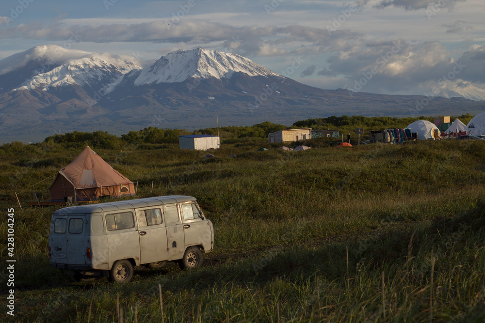 camping on the mountain