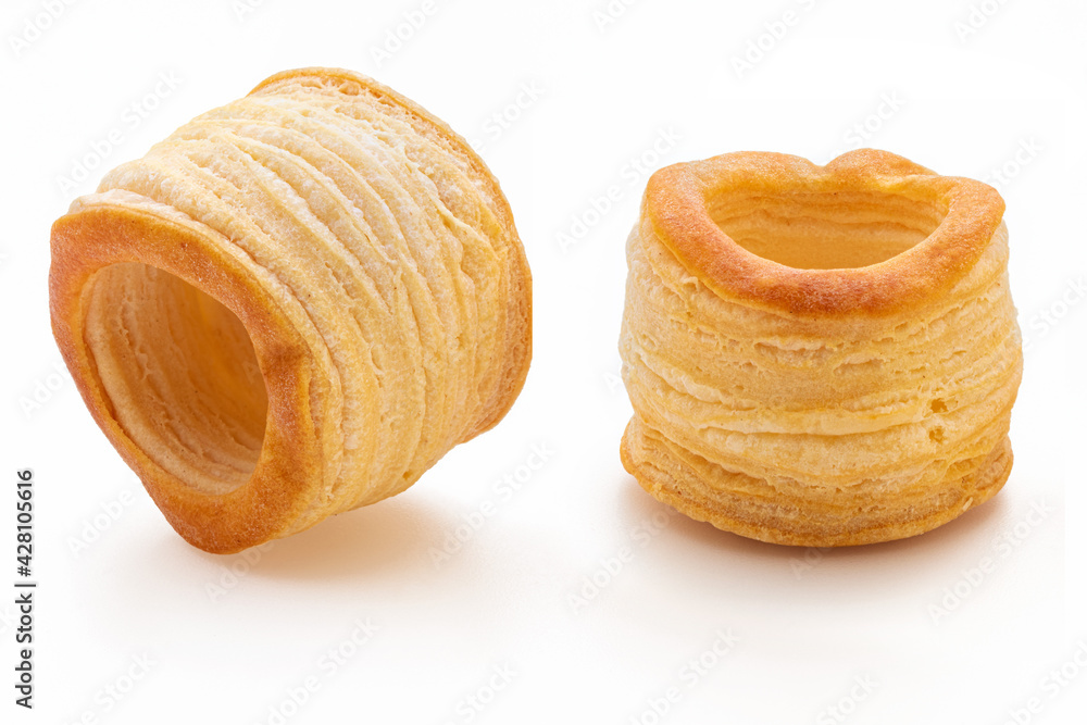 Vol au vent isolated on white background. Vol au vent isolated on white background.