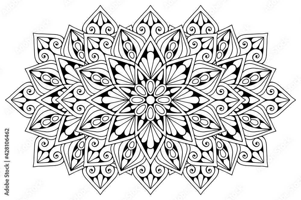 Vector indian Mandala ethnic design Vector indian Mandala ethnic design