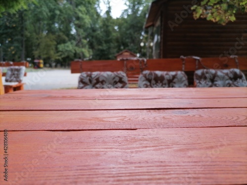 Wooden table surface structure