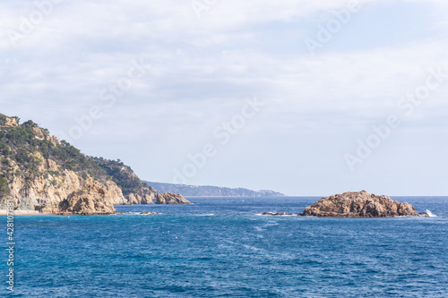 Landscape of the mediterranean sea on the costa brava