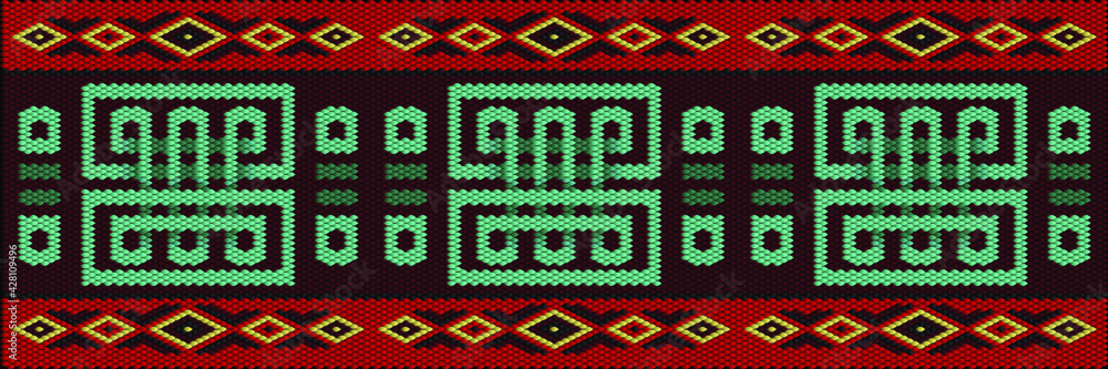 Traditional ethnic ornament for use on fabrics, tiles, ceramics and other interior details. Traditional ethnic ornament for use on fabrics, tiles, ceramics and other interior details.