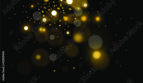 Abstract bokeh lights with soft lighted background illustration. Colorful bokeh sparkle sparkling valentine's day concept, happy new year and happy festival vector EPS10.